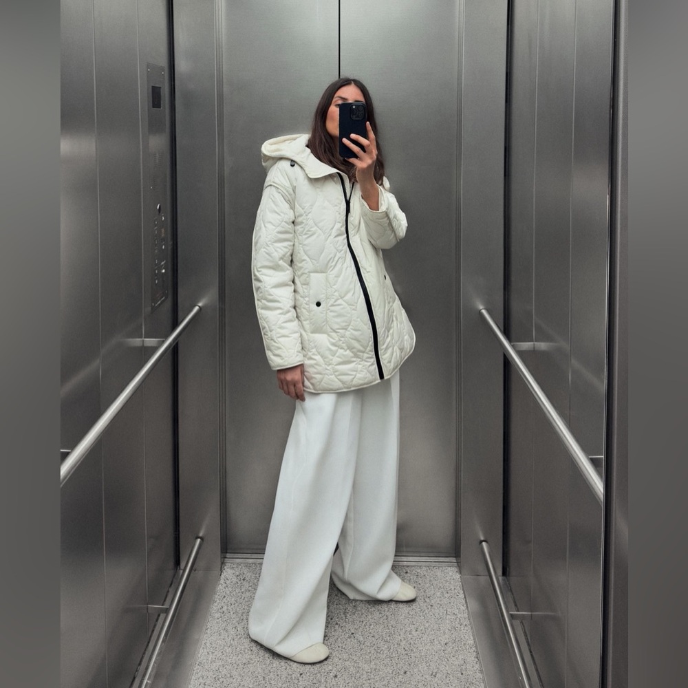 Zara Cream Quilted Jacket